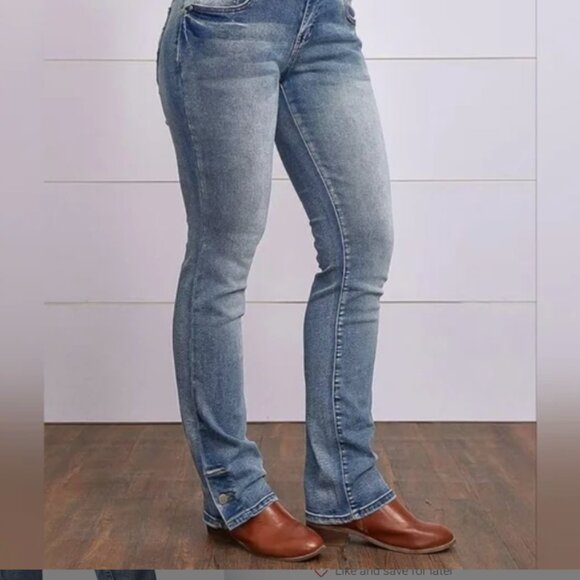 Flamingals Butt Lifting Bootcut Jeans XL stretchy fits GREAT - Picture 2 of 12